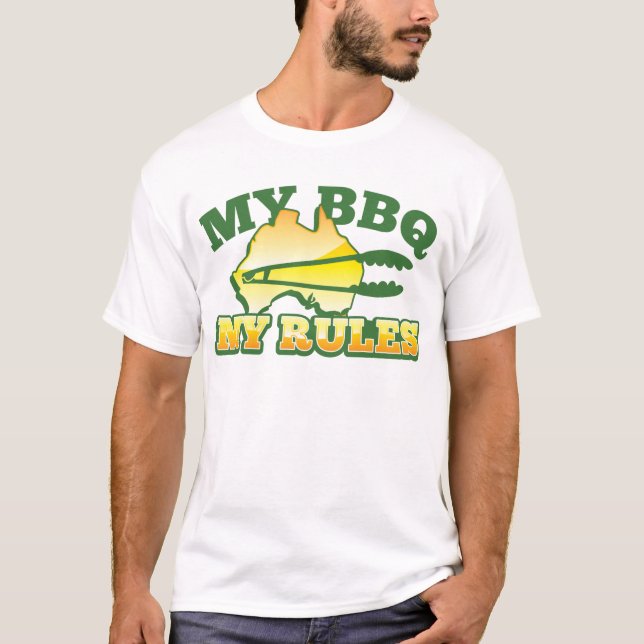 T-shirt MON BBQ MA conception australienne de RÈGLES (Devant)