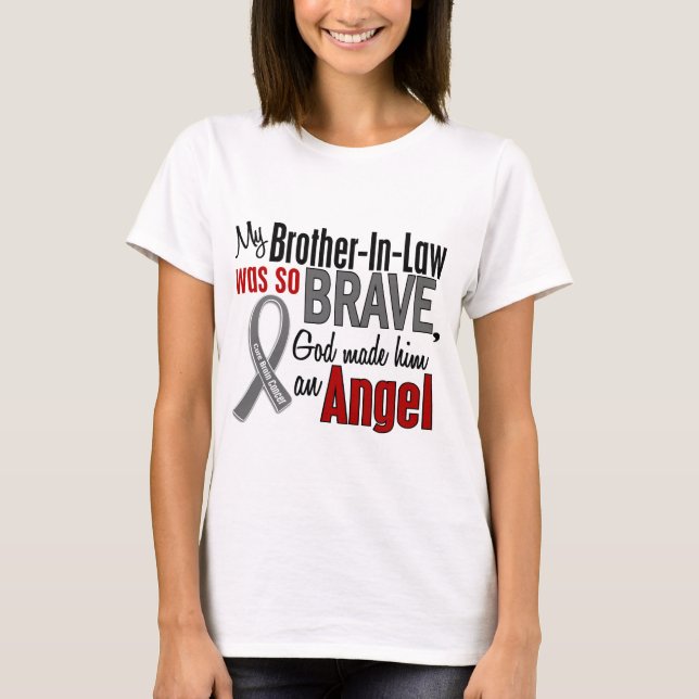 T-shirt Mon beau-frère est un cancer du cerveau de l'ange (Devant)
