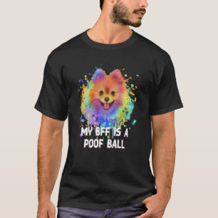 T-shirt Mon BFF est un boule de poof Poméranie Pom Humour 