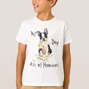 T-shirt Mon Boston Terrier a mangé mon travail