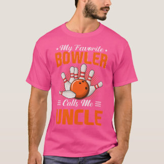 T-shirt Mon Bowler Favori M'Appelle Oncle Bowling Père