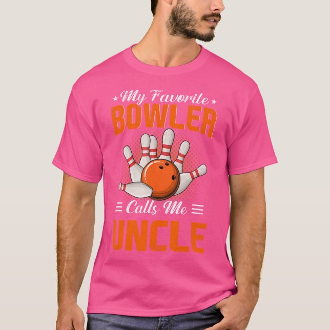 T-shirt Mon Bowler Favori M'Appelle Oncle Bowling Père (Devant)