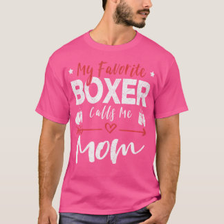 T-shirt Mon Boxer Favori M'Appelle Maman Boxer