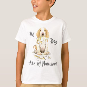 T-shirt Mon Bracco Italiano A Mangé Ma Maison