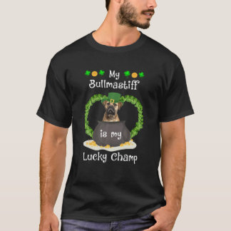 T-shirt Mon Bullmastiff est mon porte-bonheur Saint Patric