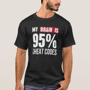 T-shirt Mon Cerveau Est 95 Code Cheat Programmer Coder Tee