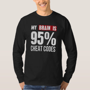 T-shirt Mon Cerveau Est 95 Code Cheat Programmer Coder Tee