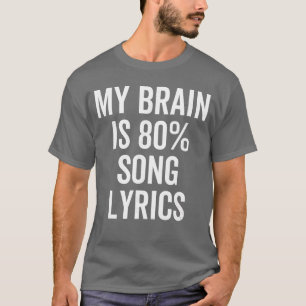 T-shirt Mon cerveau est composé à 80 pour cent de paroles