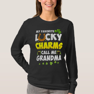 T-shirt Mon Charme Chanceux Favori Appelez-Moi Grand-Mère