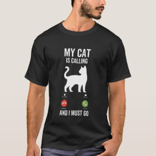 T-shirt Mon chat appelle un drôle d'amateur de chaton féli