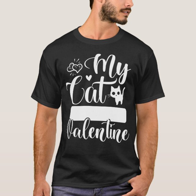 T-shirt Mon chat est ma Saint Valentin (Devant)