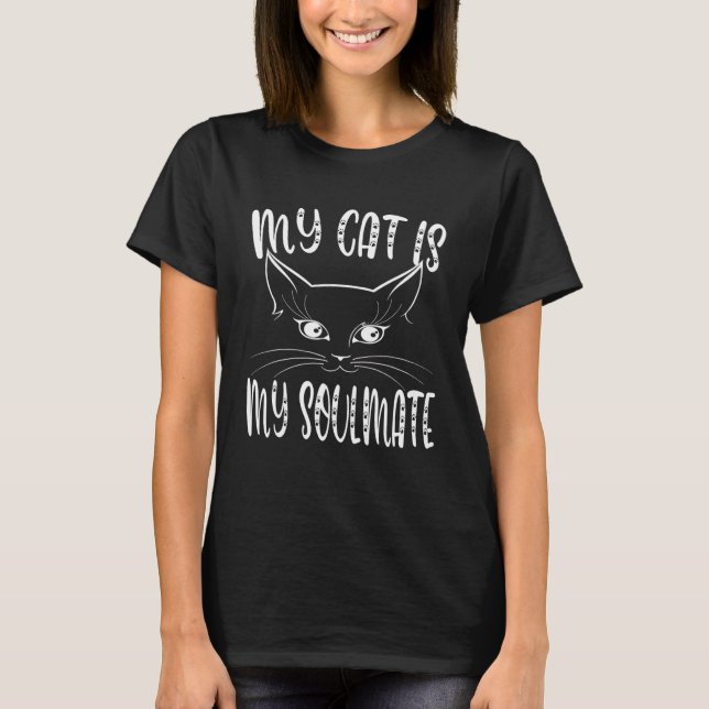 T-shirt Mon Chat Est Mon Chat Âge Meilleur Mème Ami Chat (Devant)