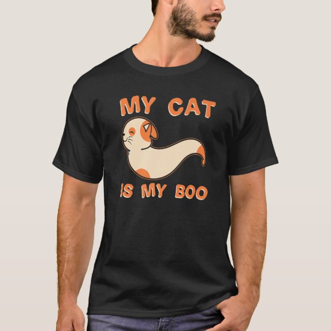 T-shirt Mon Chat Est Mon Chat Boo Halloween Chat 1 (Devant)
