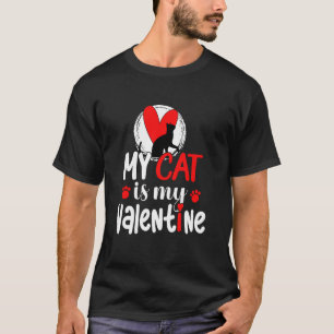 T-shirt Mon Chat Est Mon Coeur Valentin Saint-Valentin