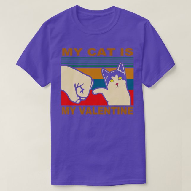 T-shirt Mon Chat Est Mon Idée Cadeau Valentine Drôle (Design devant)