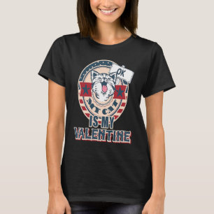 T-shirt Mon chat est mon Valentin Anti Saint-Valentin