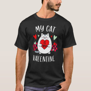 T-shirt Mon chat est mon valentin Kitten Heart Saint Valen