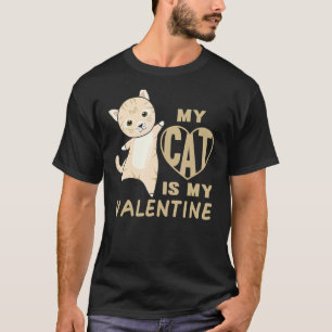 T-shirt Mon chat est mon valentin Mignon chat pour la Sain