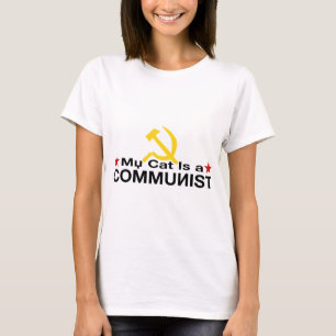 T-shirt Mon chat est un COMMUNISTE