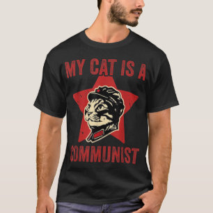 T-shirt Mon Chat Est Un Vintage Communiste Drôle Amoureux 