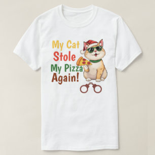 T-shirt Mon chat m'a volé ma pizza... encore