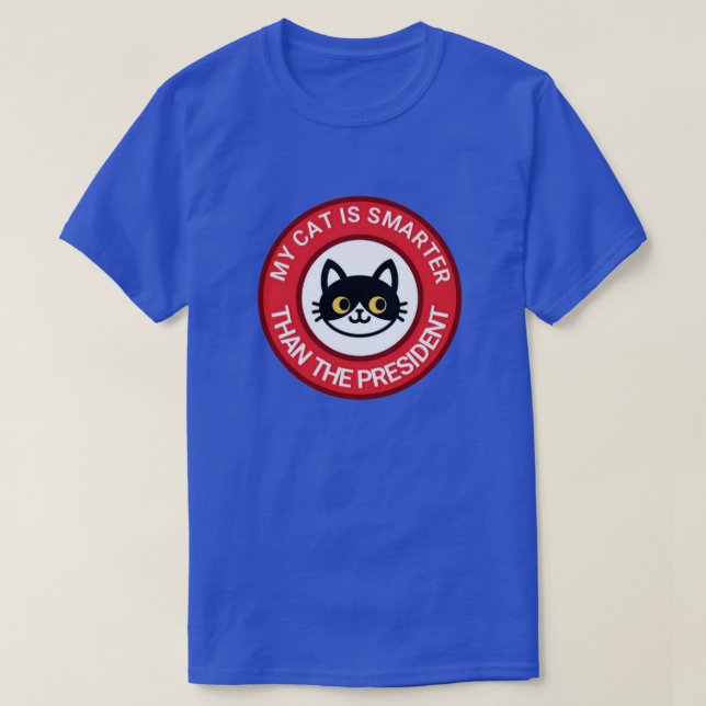 T-shirt Mon Chat Tuxedo Est Plus Intelligent Que Le Présid (Design devant)
