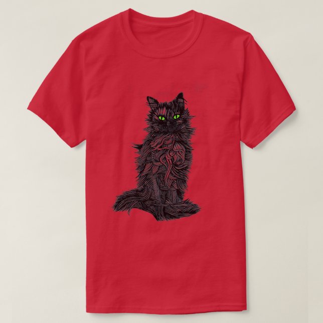 T-shirt Mon chat vert (Design devant)
