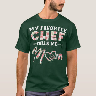 T-shirt Mon Chef Favori M'Appelle Maman Floral Design Mère
