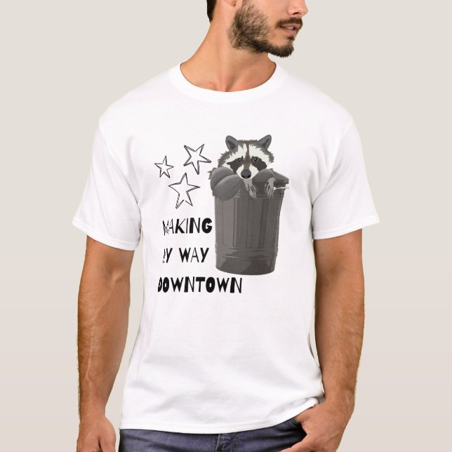 T-shirt Mon chemin Downtown Racoon (Devant)