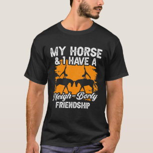 T-shirt Mon Cheval Et J'Ai Un Cheval D'Amitié Nourri V