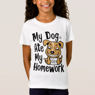 T-Shirt Mon chien a mangé mes devoirs