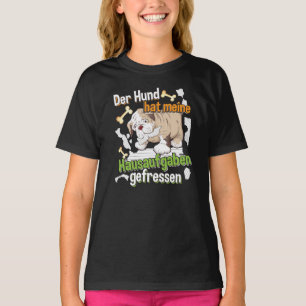 T-shirt Mon chien a mangé mes devoirs - Citation d'apprent