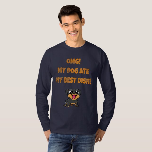 T-shirt mon chien a mangé mon meilleur slogan (Devant entier)