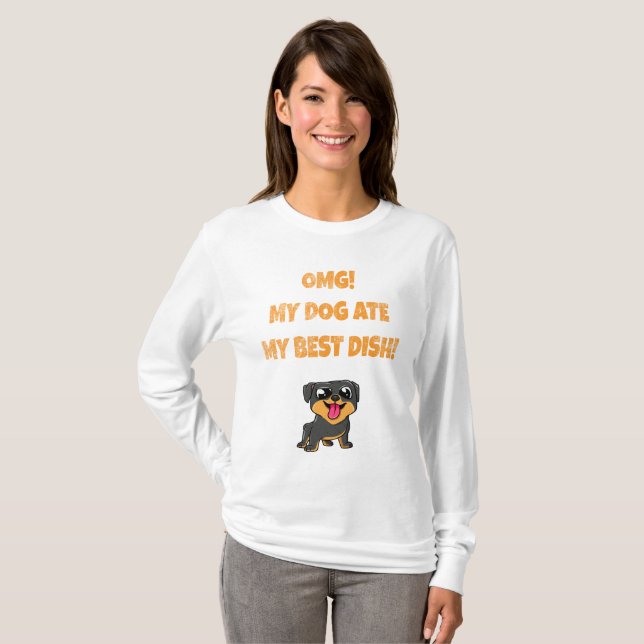 T-shirt mon chien a mangé mon meilleur slogan (Devant entier)