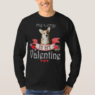 T-shirt Mon Chien Corgi Est Ma Saint Valentin Heureuse Mig
