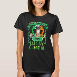 T-shirt Mon Chien De Boxer Est Mon Charmant Chic Shamrock 
