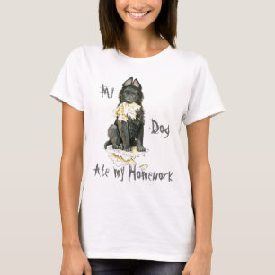 T-shirt Mon chien de garde belge a mangé mes devoirs