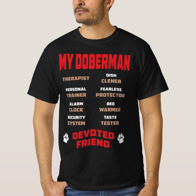 T-shirt Mon chien Doberman Consacré Ami Cadeau (Devant)