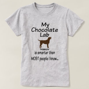 T-shirt Mon chien du laboratoire de chocolat est une citat
