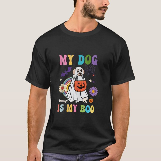 T-shirt Mon Chien Est Boo Drôle Propriétaire Chien Boo Gho (Devant)