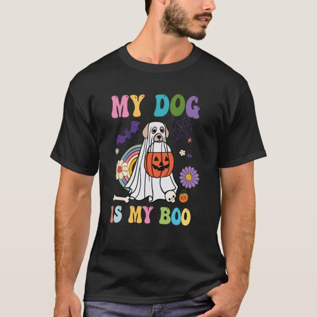 T-shirt Mon Chien Est Boo Drôle Propriétaire Chien Boo Gho (Devant)