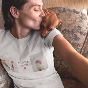 T-shirt Mon chien est ma Saint Valentin   Photos de deux c
