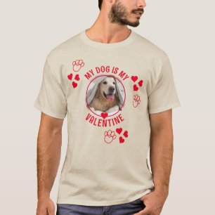 T-shirt MON CHIEN EST MA VALENTINE Photo Unisex