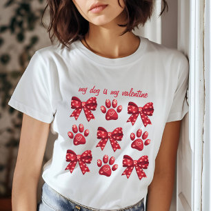 T-shirt Mon Chien Est Mes Patrouilles Saint Valentin Rouge