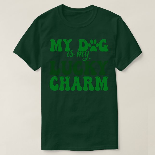 T-shirt mon chien est mon charme chanceux 1 (Design devant)