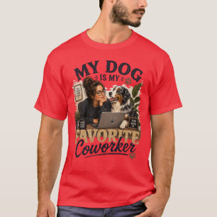T-shirt Mon chien est mon collègue préféré – Bureau de mam