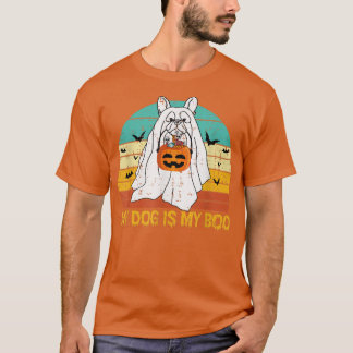 T-shirt Mon Chien Est Mon Fantôme De Bois Halloween França