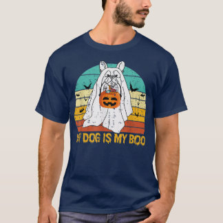 T-shirt Mon Chien Est Mon Fantôme De Bois Halloween França