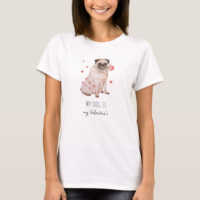 T-shirt Mon chien est mon Valentin (Devant)