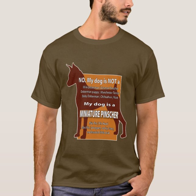 T-shirt Mon chien n'est pas un mini Dobie ! (Devant)